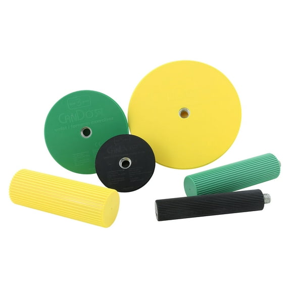 CanDo wrist/forearm Range of Motion set: 3 semi-spheres; 3 handles