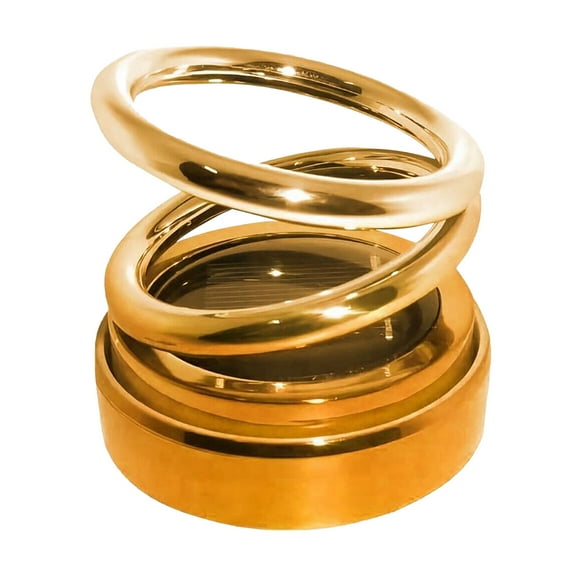 CanGong 2025 New Portable Solar Rotating Double Ring Suspension Car Aromatherapy Ornament Portable For Car Car Vent Air Clips Solar Car Air Cool Air for Cars for Men Car Bag Air Custom Couples Blanket