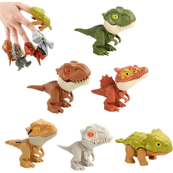 CanGong 6PCS Finger Biting Dinosaur Toy Children's Toy Hand Biting Dinosaur Novelty Model Small Toddler Books Baby Toys 12-18 Months Learning Toys For Toddlers 1-3 Toys Sensory Toys For Toddlers 1-3