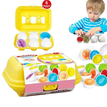 CanGonggg Matching Egg Educational Color Shape Pairing Shapes And Sorting Recognition Skills Egg Toddler Books Baby Toys 12-18 Months Learning Toys For Toddlers 1-3 Toys Sensory Toys For Toddlers 1-3