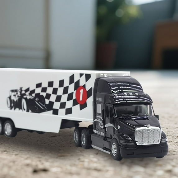 CanGonggg 1:48 Scale Alloy Container Truck Style Heavy Hauler With Sound & Light Effects (Die Model) Drama Education Retire Early Book Early Reading Comprehension A 136000 Education Preschool Posters