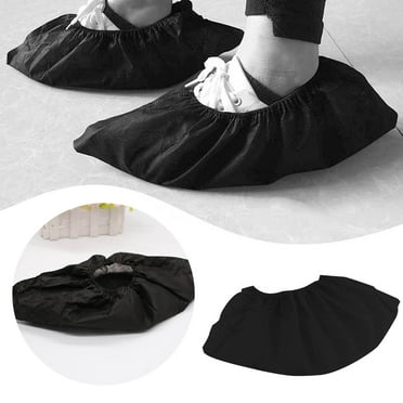CanGonggg 100Pcs Black Disposable Non Woven Shoe Cover Thick Nonwoven Shoe Cover One Shoe Cover Non Shoe Cover Household Foot Cover Ballet Shoe Cover Boots Disposable Booties Shoe Covers Disposable