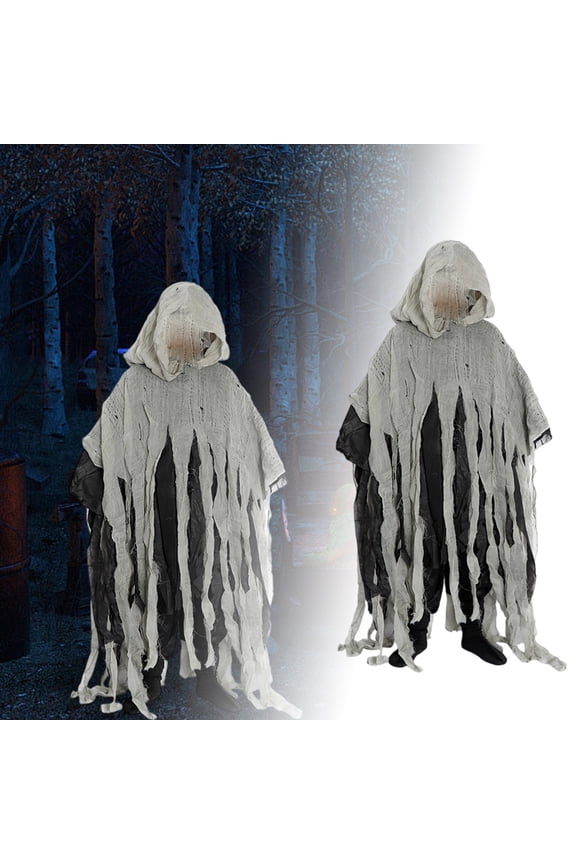 175cm Halloween Skeleton Cape Full Length Cloak With Hood For Scary & Face Adult Cloak Winter Anime Men Airplane Goggles for Kids Tailcoat Hoodie Capes Winter Monk Robe Christmas Photo Props