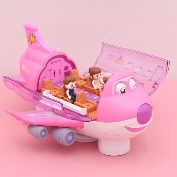 CanGonggg Children's Airplane Toy Universal Wheel Luminous Airplane Model Toddler Books Baby Toys 12-18 Months Learning Toys For Toddlers 1-3 Toys Sensory Toys For Toddlers 1-3
