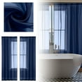 thumbnail image 1 of CanGonggg Enhance Privacy Yet Light: Stunning Solid Color Semi Sheer Window Curtains For Any Room! Curtain for Bathroom Shower Dark Curtains Sheer Top Shower Curtain Out Cover Shower Curtain No Hooks, 1 of 7