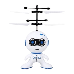 CanGonggg Mini Induction Flying Robot 2CH Helicopter Christmas Kinder Cockpit Flying Stick Remote Control Airplane Stunt Show 90 Complete Flying Bookshelf Flight Simulator Climb Car Comic Orb Flying