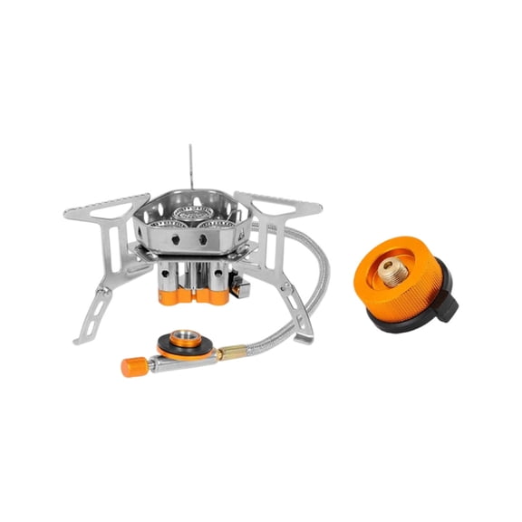 CanGonggg Portable Windproof Camping Stove With Piezo Ignition For Outdoor Cooking Hiking Picnics And Backpacking Adventures Mens Camping Backpack Hiking Men Winter Necessities Camping Gear Must Haves