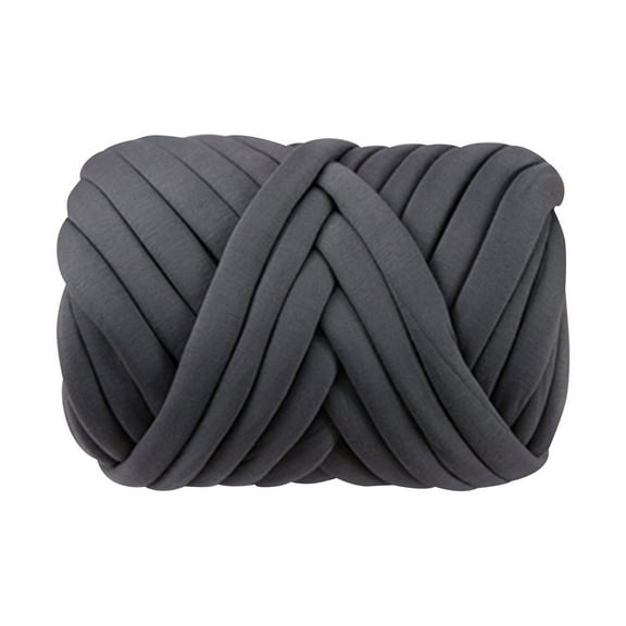 CanGonggg Thick Core Yarn Hand Woven Fabric Strip Thread Crochet Blanket Cushion Thread Super Yarn Bag Floor Mat Thread (dark Grey250/500/1000g) Knitting Bag Knitting Bags And Knitting Organizers Hand