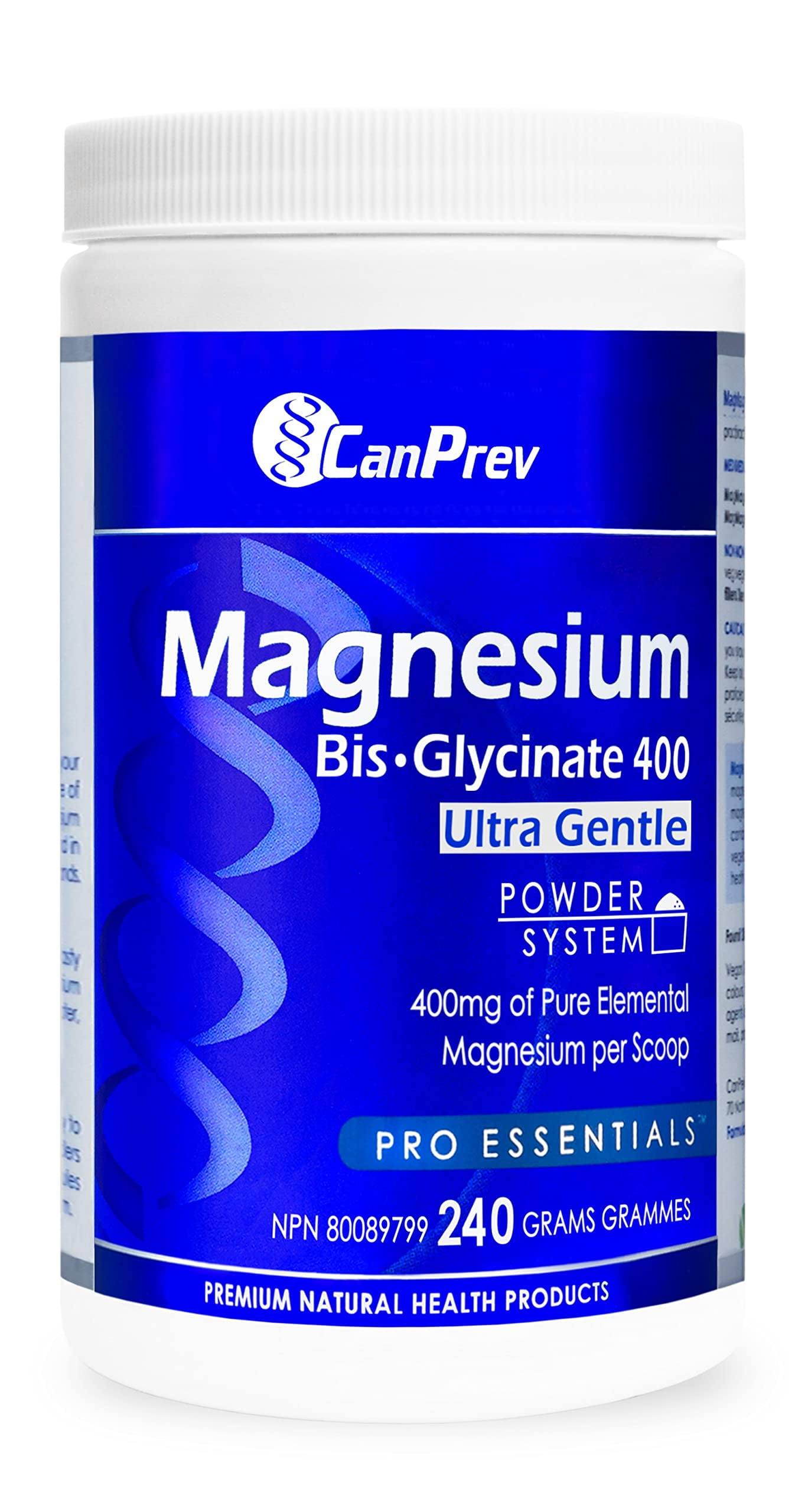 CanPrev Magnesium BisGlycinate Powder Supplement Pure 400mg Ultra