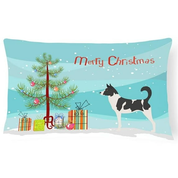 Canaan Dog Christmas Canvas Fabric Decorative Pillow - Multi-Colored