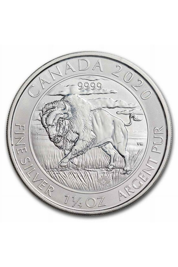 Canada 1.25 oz Silver $8 Bison BU (Random Year, Abrasions)
