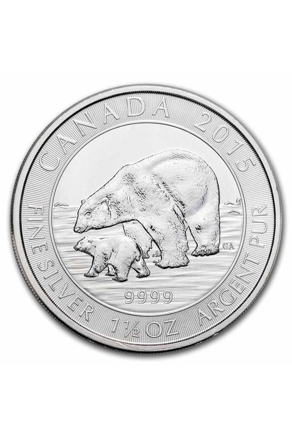 Canada 1.5 oz Silver $8 BU (Random Year, Abrasions)
