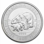 Canada 1.5 oz Silver $8 BU Random Year, Abrasions