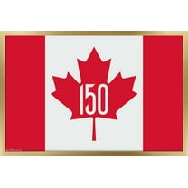 Canada - 150th Anniversary Wall Poster, 22.375" x 34", Framed