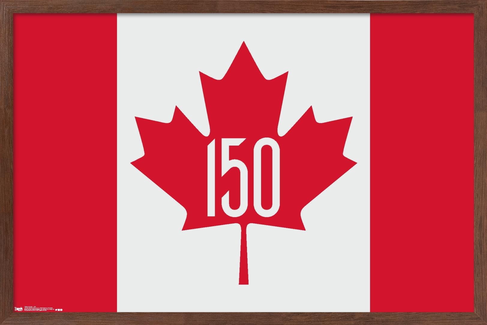 Canada - 150th Anniversary Wall Poster, 22.375" x 34" Framed