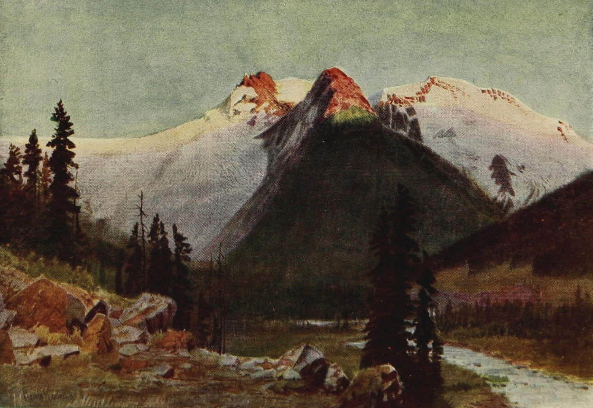Canada 1907 Great Selkirk Glaciers Canvas Art - T Mower Martin (24 x 36)