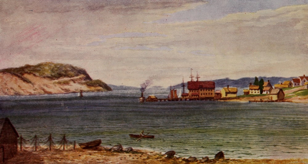 Canada 1907 Port Hawkesbury Canvas Art - T Mower Martin (18 x 24)
