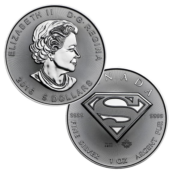 RCM Canada 2016 $5 Maple Leaf - Super-man Design Coin - Brilliant Uncirculated