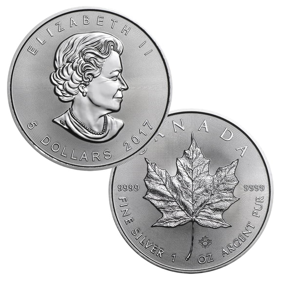 Canada 2017 $5 Maple Leaf - 1oz .9999 Silver Coin - Brilliant Uncirculated