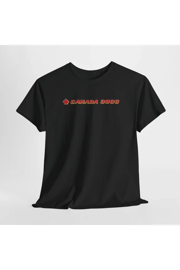 Canada 3000 Airlines Vintage Retro Aviation Flight Pilot Graphic Logo Design Unisex T-Shirt, S-5XL