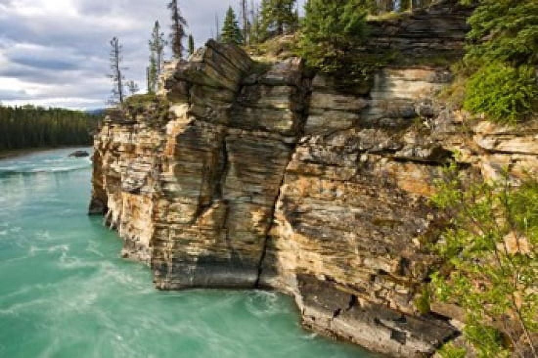 Canada Alberta Jasper National Park Athabasca River Canvas Art - Larry Ditto DanitaDelimont (26 x 18)