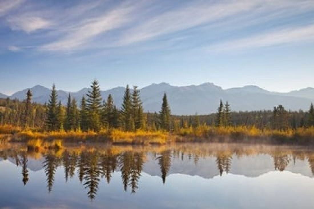 Canada Alberta Jasper National Park Scenic of Cottonwood Slough Canvas Art - Jaynes Gallery DanitaDelimont (36 x 24)