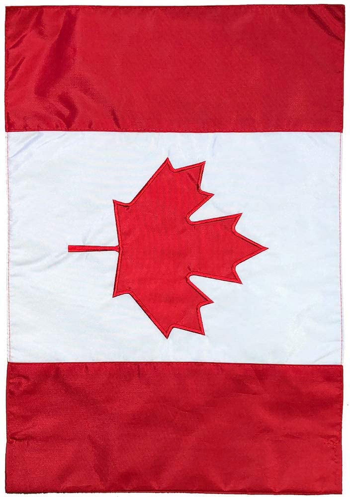 Canada Applique Embroidered Red and White House Flag