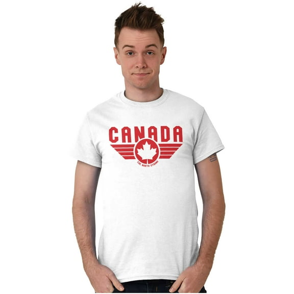 Canada Aviator Badge Retro Cool Men's Graphic T Shirt Tees Brisco Brands L