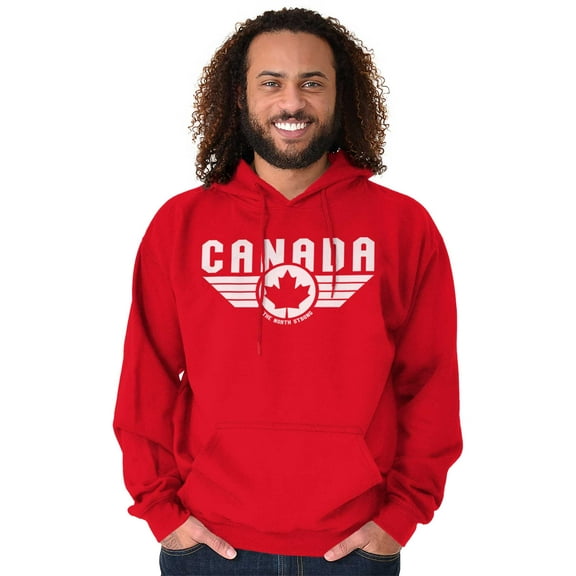 Canada Aviator Badge Retro Cool Unisex Plus Fleece Graphic Hoodie Brisco Brands 3X