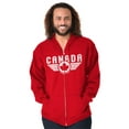 thumbnail image 1 of Canada Aviator Badge Retro Cool Unisex Fleece Graphic Zip Up Hoodie Brisco Brands 4X, 1 of 5