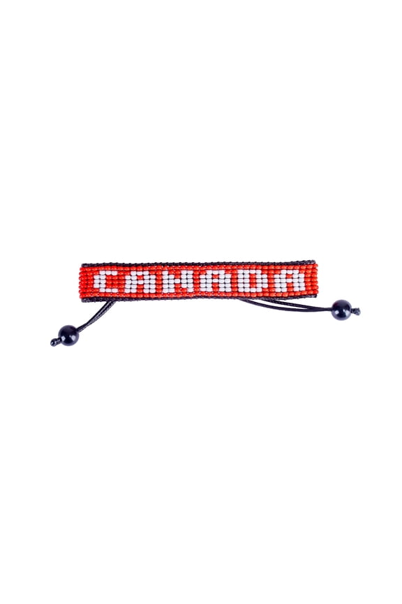 Fahari Handmade Canada Beaded Bracelet Adjustable Flag Bracelet with Team Name  World Cup 2026 Inspired Soccer Fan Jewelry  Durable & Unisex