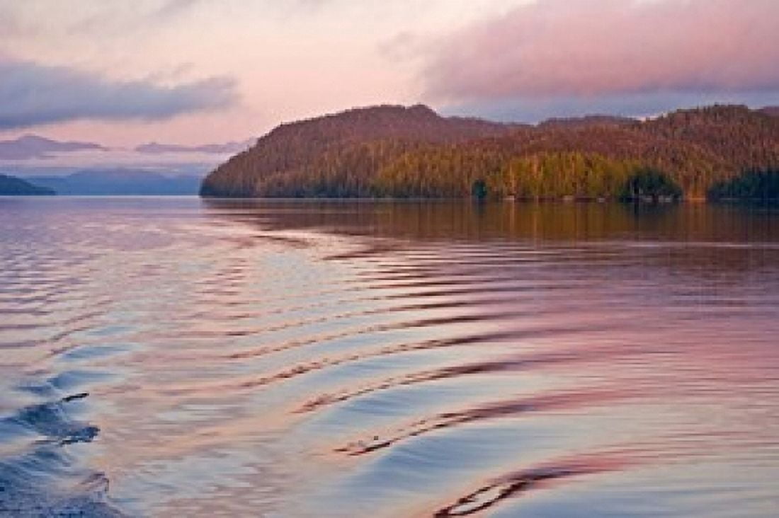 Canada British Columbia Calvert Island Boat wake Canvas Art - Jaynes Gallery DanitaDelimont (26 x 17)