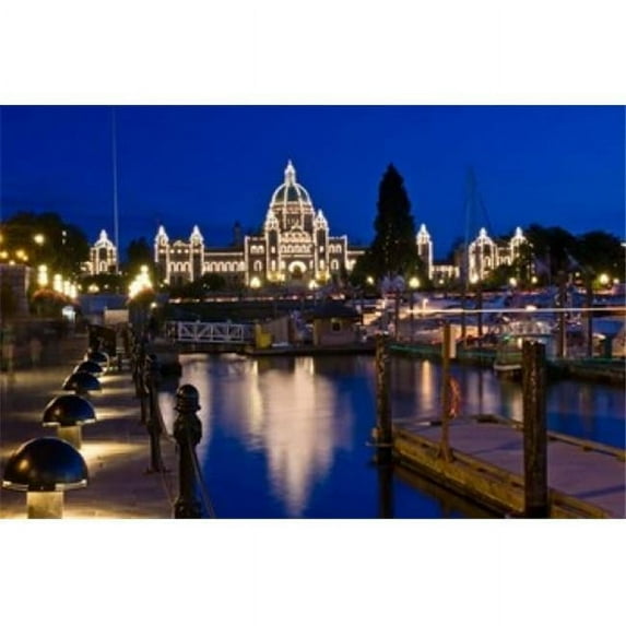 Canada British Columbia Victoria Inner Harbor at Dusk Poster Print by Rob Tilley - 27 x 18 in.