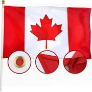 Canada Canadian Flag 3x5 Outdoor, Double Sided Embroidered 210D Nylon Canadian National Country Flags