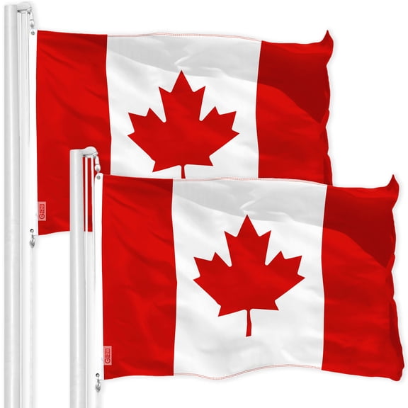 Canada Canadian Flag 3x5FT 2-Pack 150D Printed Polyester By G128