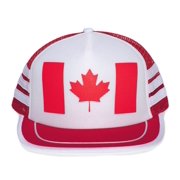 Canada Canadian Flag Hat Classic 3 Stripe Cap Truckers Adult One-Size Vintage