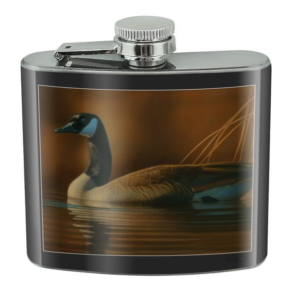 Canada Canadian Goose Stainless Steel 5oz Hip Drink Kidney Flask