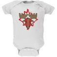 thumbnail image 1 of Canada Canadian Maple Leaf Moose Sports Paint Hockey Soft Baby One Piece White 9-12 M, 1 of 1