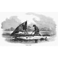 thumbnail image 1 of Canada Canoe-Making 1858. Na Canadian Man Making A Canoe Out Of Cedar And Birchbark. Engraving English 1858. Print by, 1 of 3