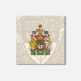 thumbnail image 1 of Canada Coat Of Arms 4'' X 4'' Square Wooden Coaster, 1 of 3