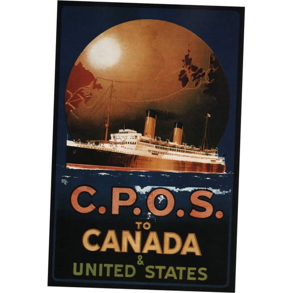 Canada Cpos 1920 poster Metal Sign 8inx 12in Metal Art Print 8x12 Square Adults Best Posters