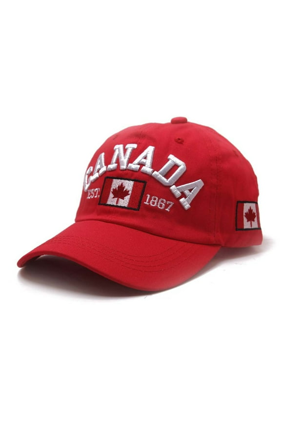 Canada Day Baseball Cap Embroidered Maple Leaf Flag Adjustable Patriotic Hat for Men Women