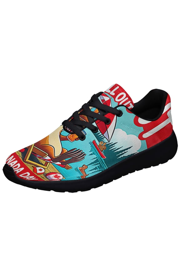 Canada Day Beaver Chill Out 1StOf July Shoes Sneakers Black Size 7