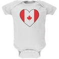 thumbnail image 1 of Canada Day Canadian Flag Heart Soft Baby One Piece White 18-24 M, 1 of 1