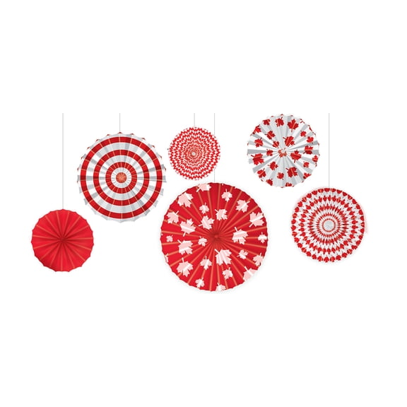 Canada Day Canadian Flag Maple Leaf Holiday Theme Party Paper Fan Decorations