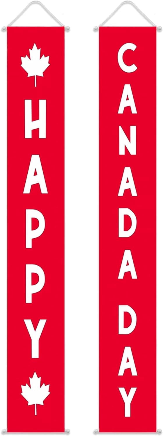 Canada Day Canadian Flag Patriotic Theme Party Decoration Canvas ...