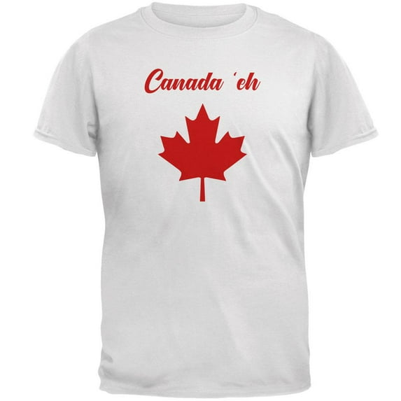 Canada Day 'Eh Pun Red Mens T Shirt White 2XL