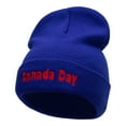 thumbnail image 1 of Canada Day Embroidered 12 Inch Long Knitted Beanie - Royal OSFM, 1 of 5
