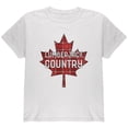 thumbnail image 1 of Canada Day Lumberjack Country Plaid Youth T Shirt White YSM, 1 of 1