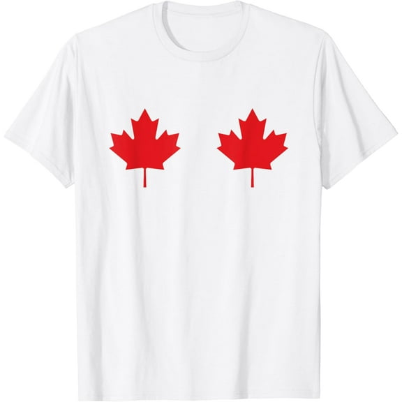 Canada Day Maple Leaf Boobs Canadian Flag Great White North T-Shirt